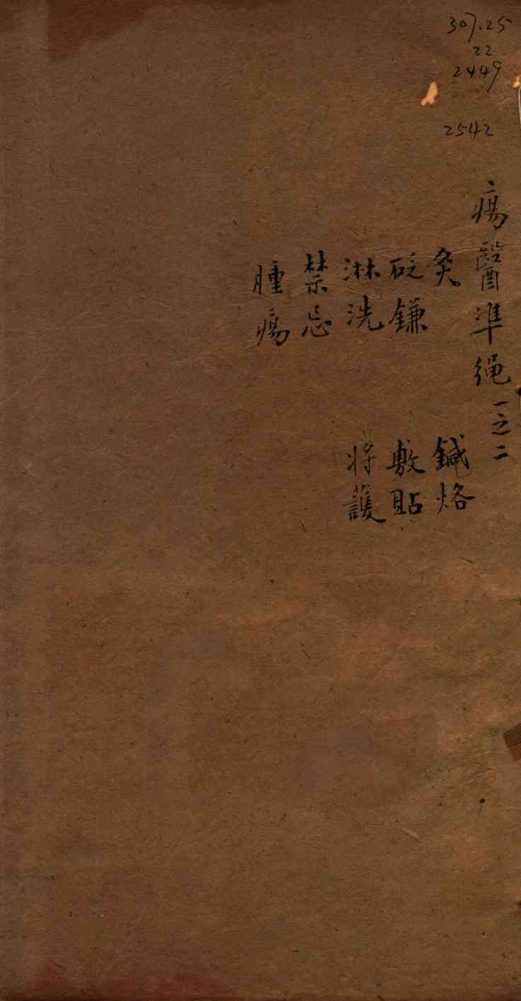 痬医准绳  卷1  2